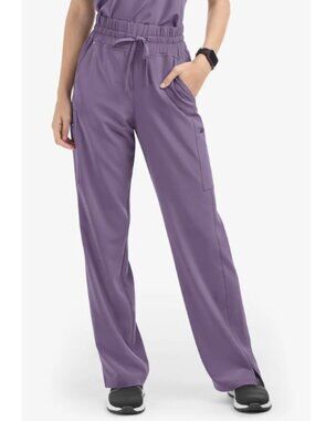 Easy STRETCH Ellie Women's 5-Pocket High Waisted Wide Leg SP-Purple Dusk HEMMED!